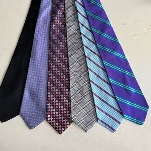 Tom James Royal Classic Silk Tie Lot Set of 6 Men’s